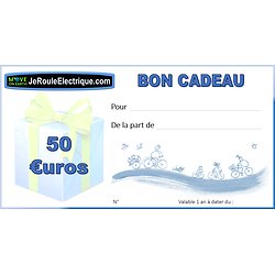 Bon cadeau 50 euros Bon cadeau 50 euros